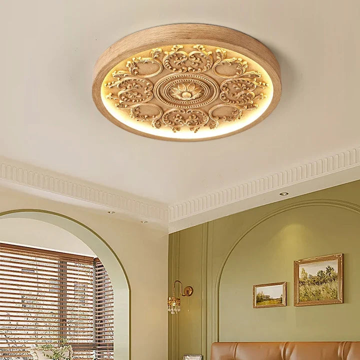 Flush Mount Ceiling Light Slim Resin Remote-Dimmable & Color-Tunable