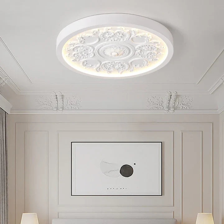 Flush Mount Ceiling Light Slim Resin Remote-Dimmable & Color-Tunable
