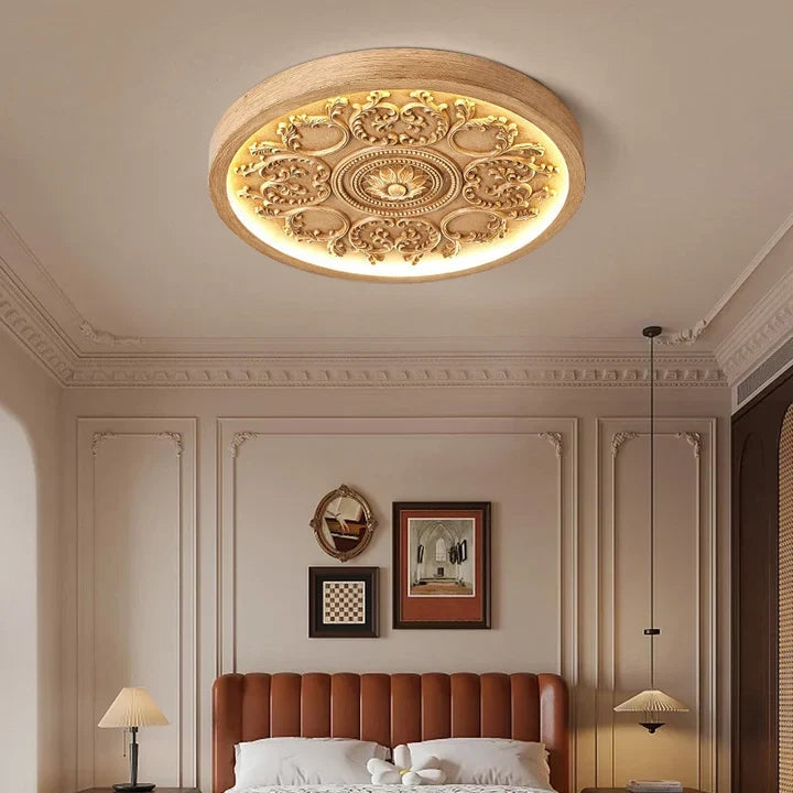 Flush Mount Ceiling Light Slim Resin Remote-Dimmable & Color-Tunable
