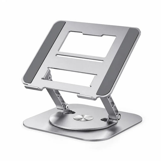 Foldable Adjustable Height Laptop Stand (360° Rotating; Fits Up to 17-Inch Laptops)