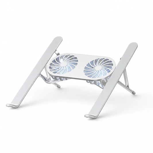 Foldable Dual-Fan Adjustable Laptop Stand (Fits 13–31-In Laptops)
