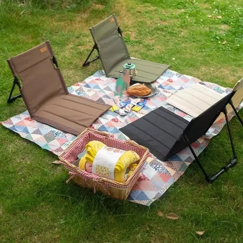 Foldable Floor Chair Padded Adjustable Backrest