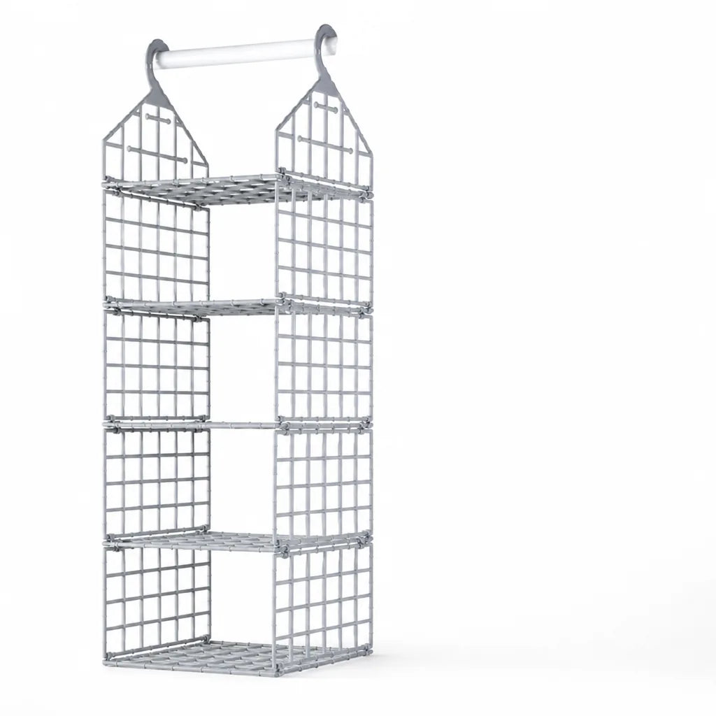 Foldable Open-Frame Hanging Closet Organizer (5-Tier)
