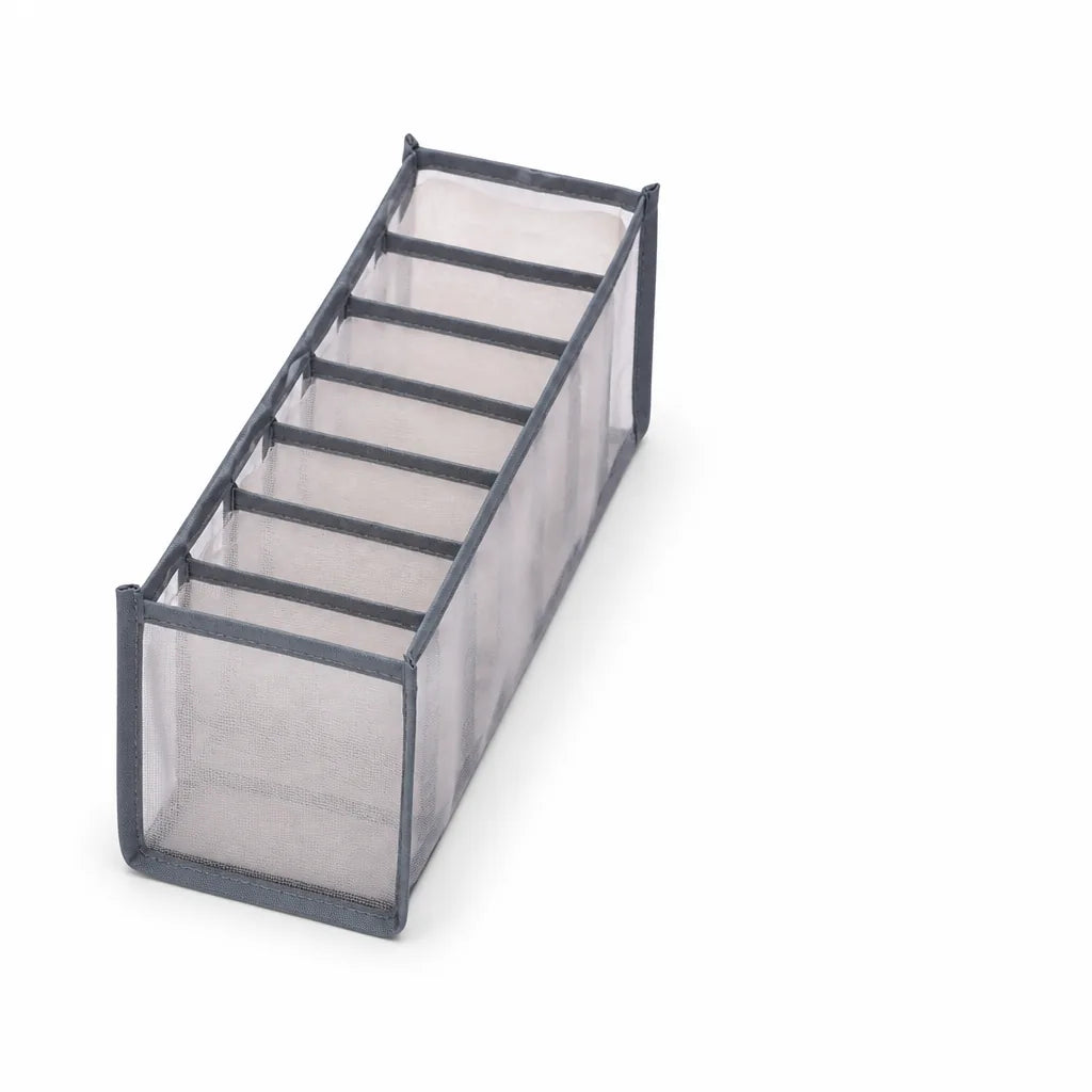 Foldable Washable Clothes Drawer Organizer With Grid Compartments