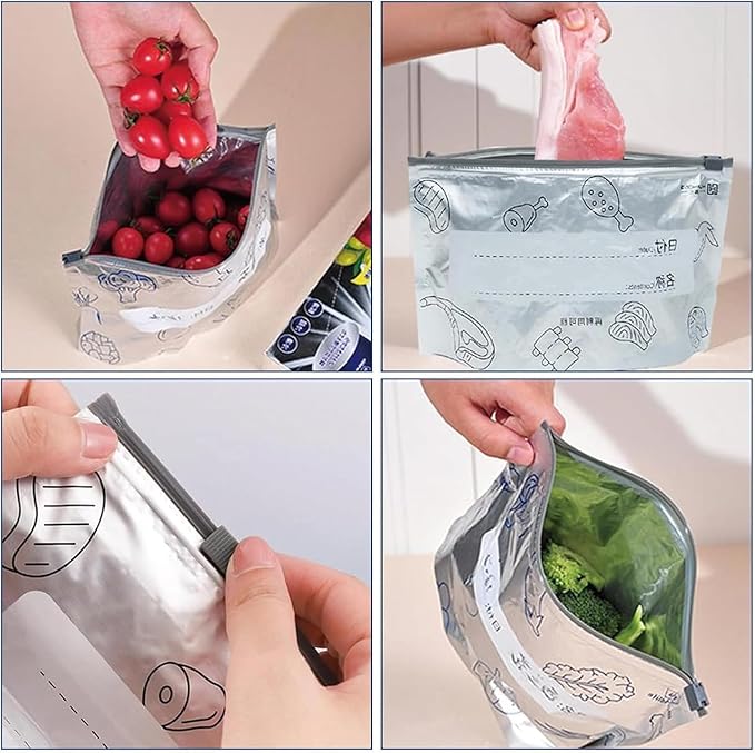 Food Storage Bags Airtight Leak-Proof Reusable Set of 20