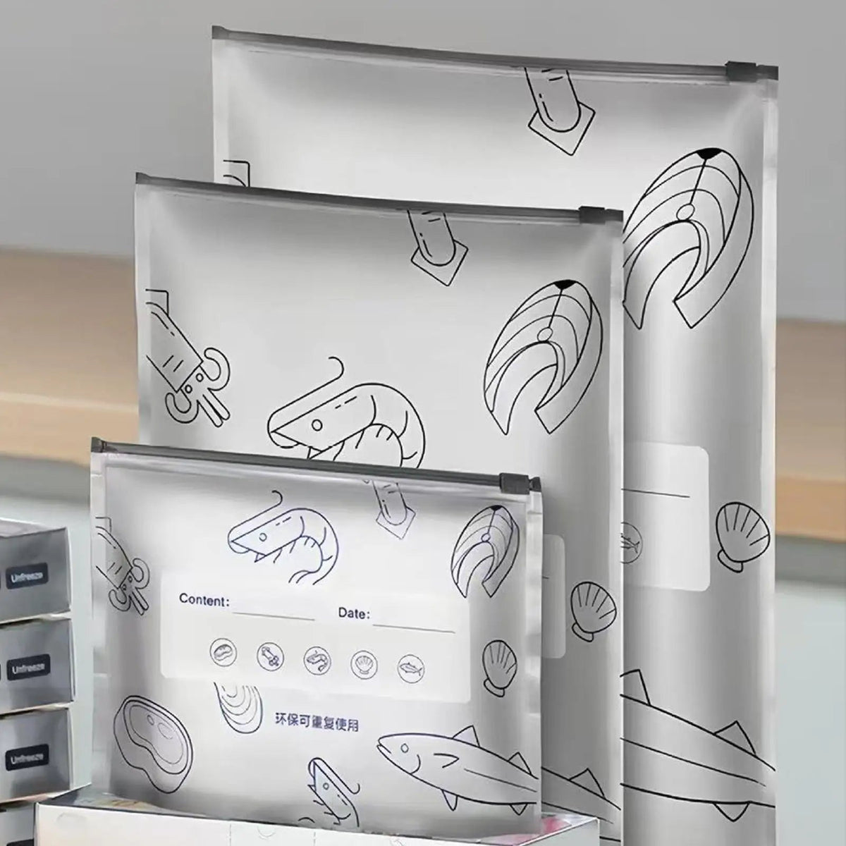 Food Storage Bags Airtight Leak-Proof Reusable Set of 20