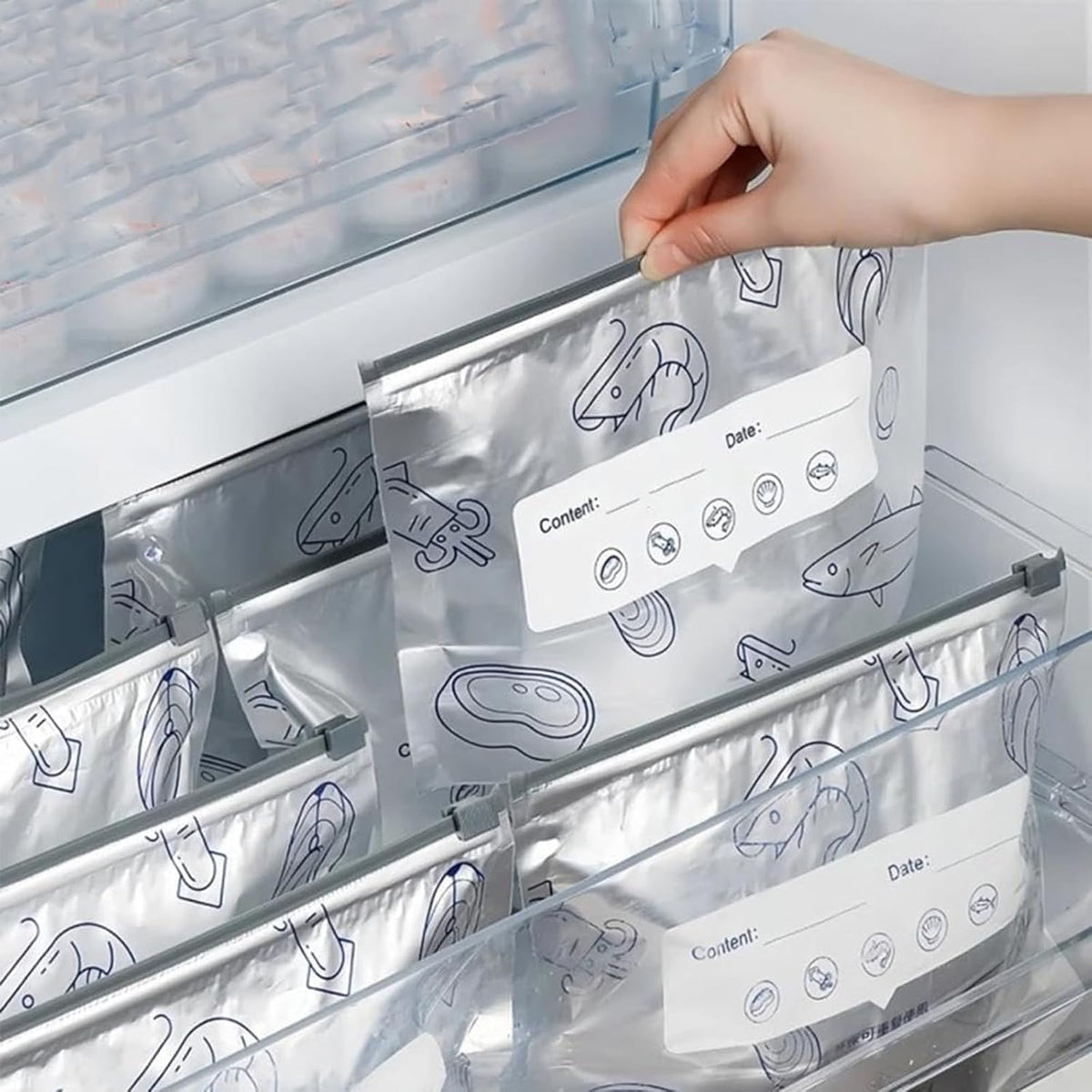 Food Storage Bags Airtight Leak-Proof Reusable Set of 20