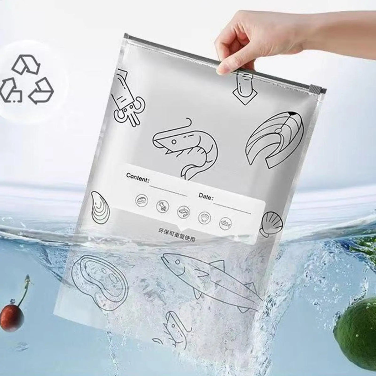 Food Storage Bags Airtight Zip Reusable Set of 20
