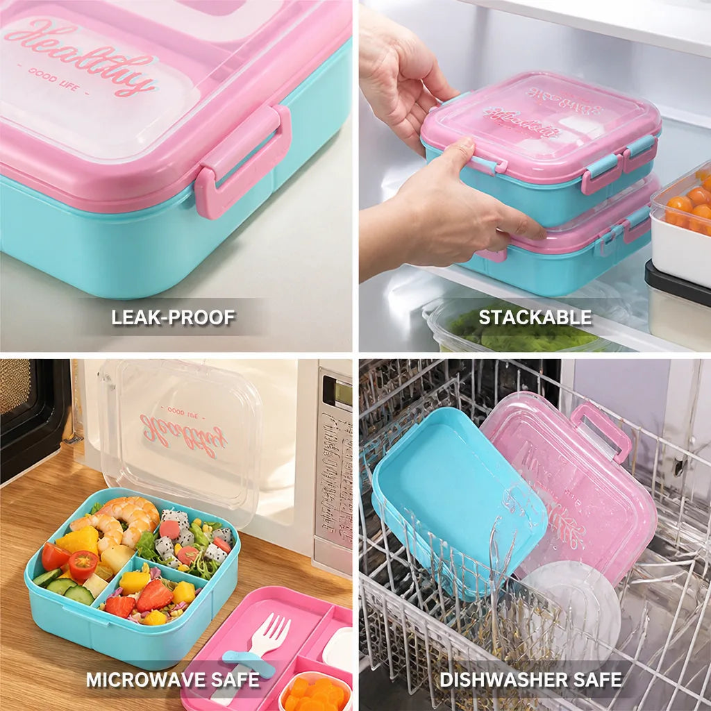 Food Storage Container Leak-Proof & Stackable Microwave Safe