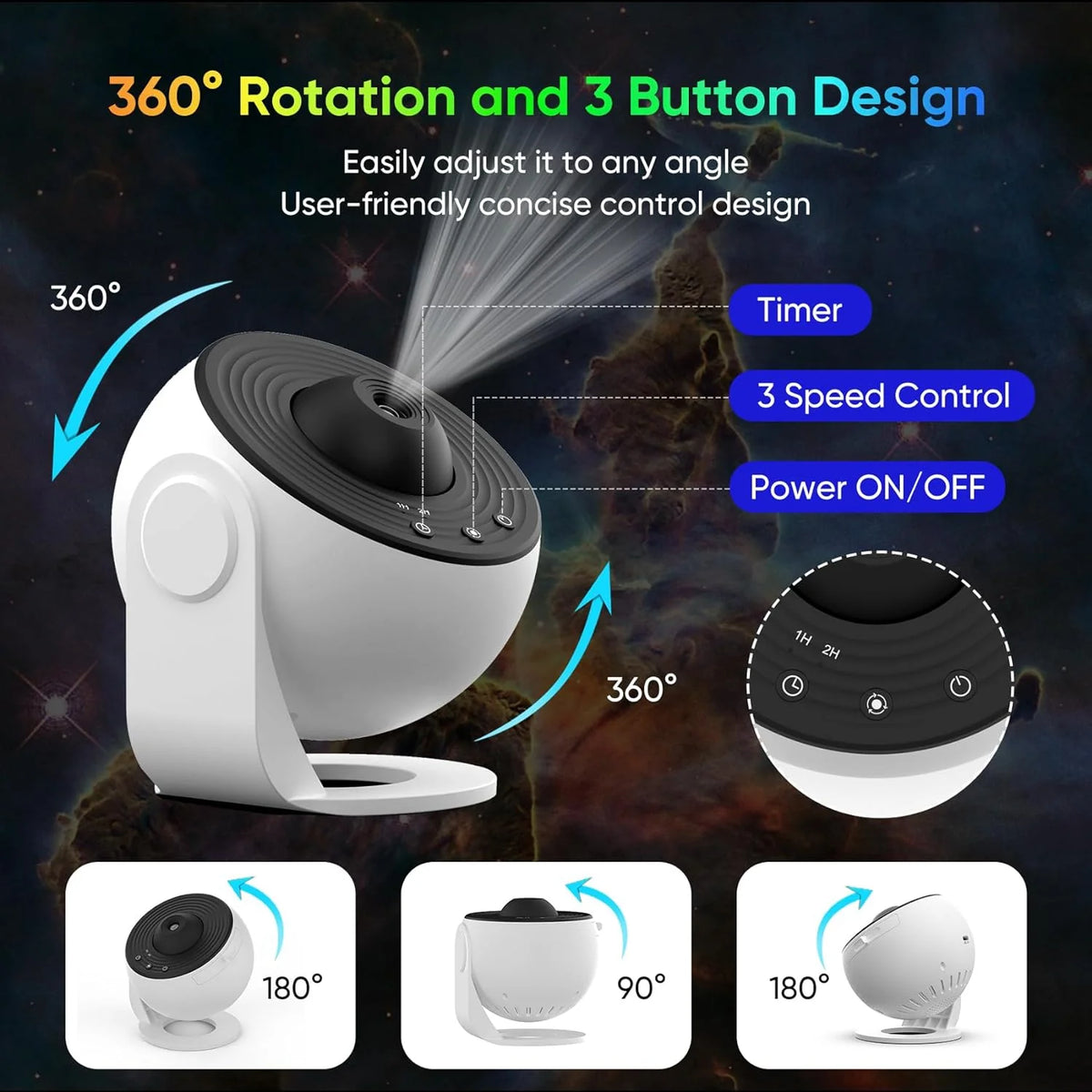 Galaxy Projector Rotating 12 Interchangeable Discs