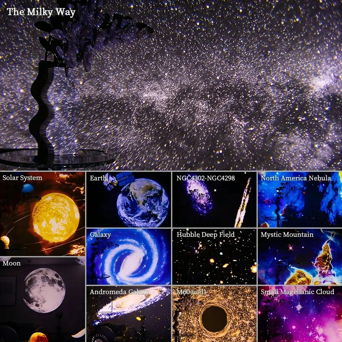Galaxy Projector Rotating 12 Interchangeable Discs