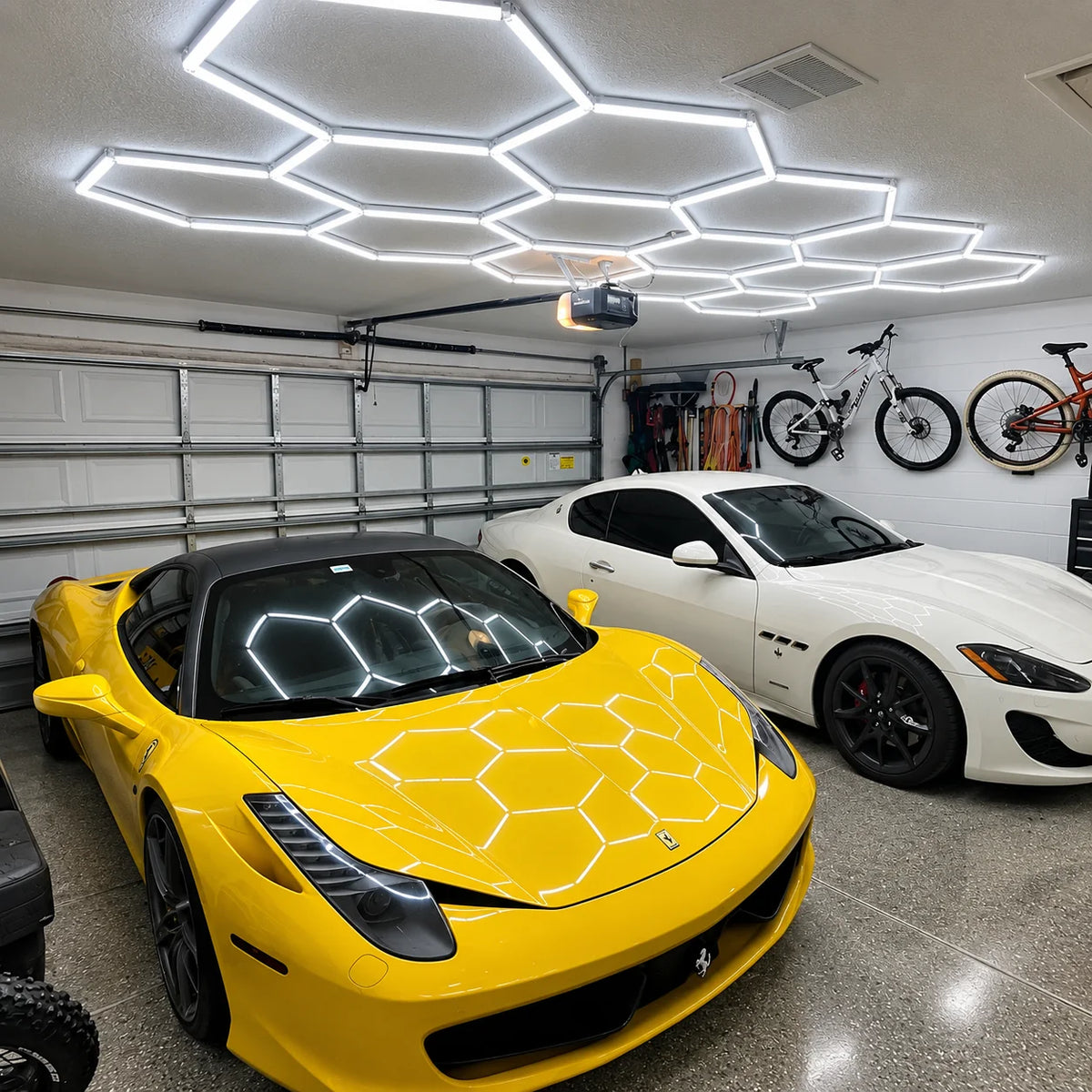 Garage Ceiling Light 14-Panel Modular Hexagon 6000K