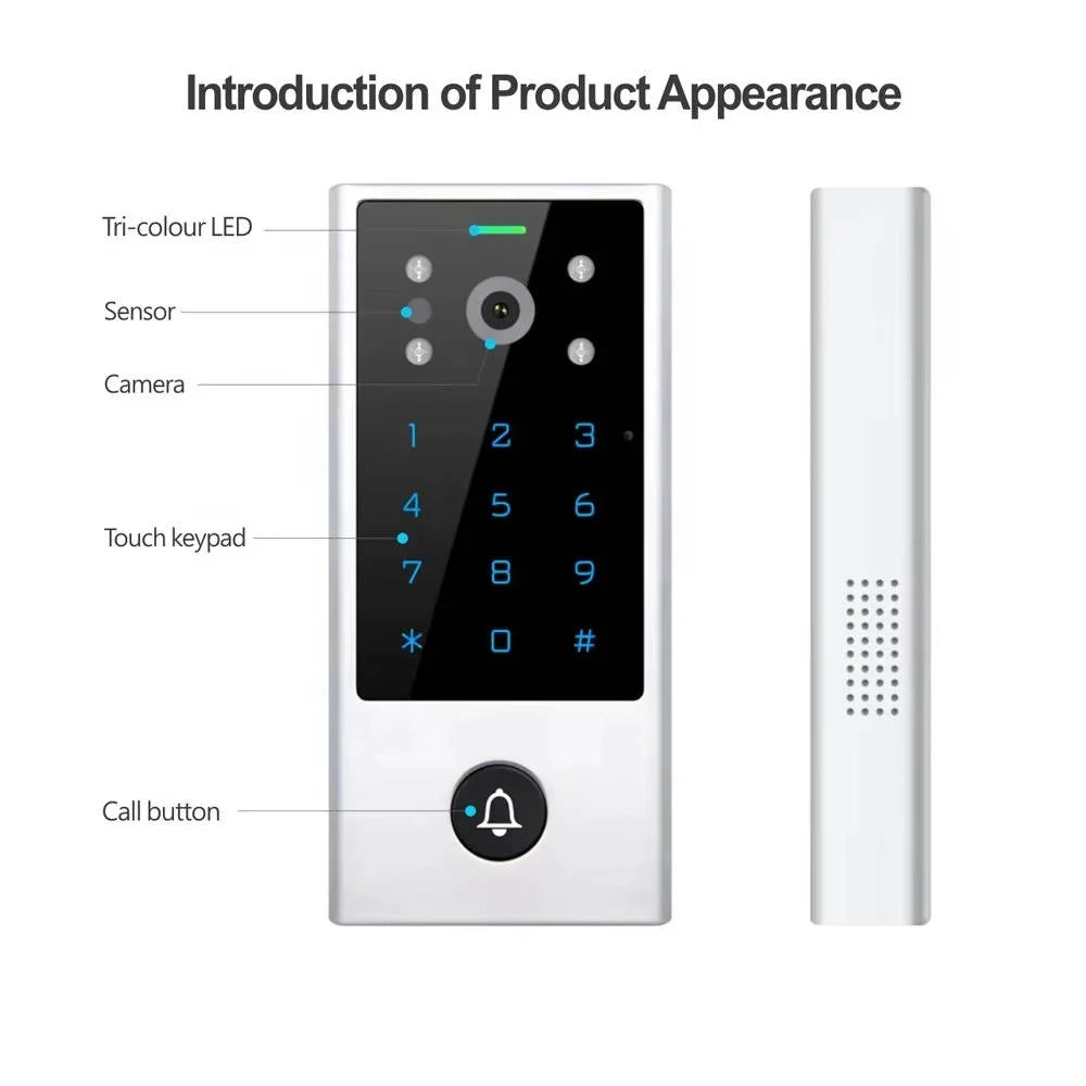 Garage Door Keypad Live Video 1080P & Night Vision Multi-User Codes