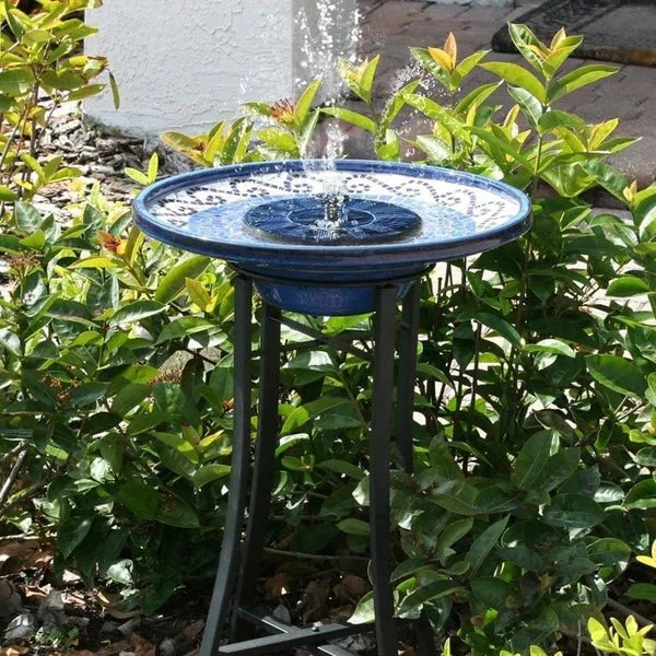 Garden Fountain Pump Solar-Powered Fits Birdbaths & Small Ponds