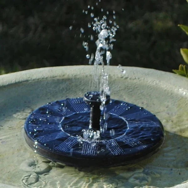 Garden Fountain Pump Solar-Powered Fits Birdbaths & Small Ponds