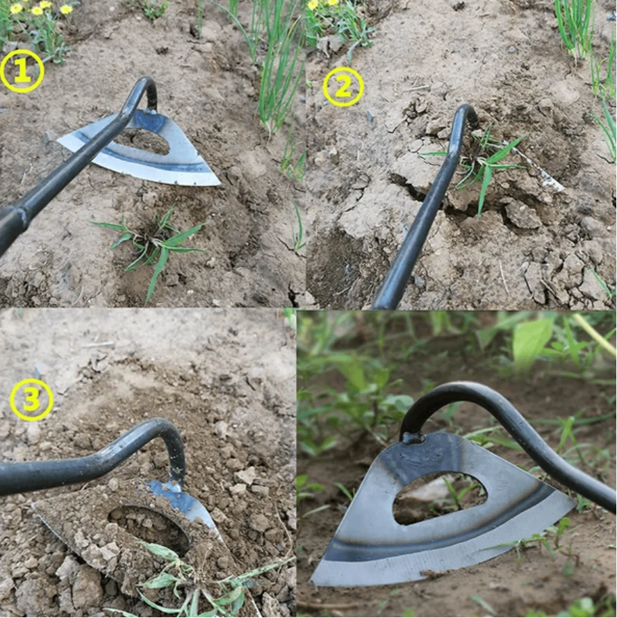 Garden Hoe Hollow Steel Blade Extension Rod Compatible