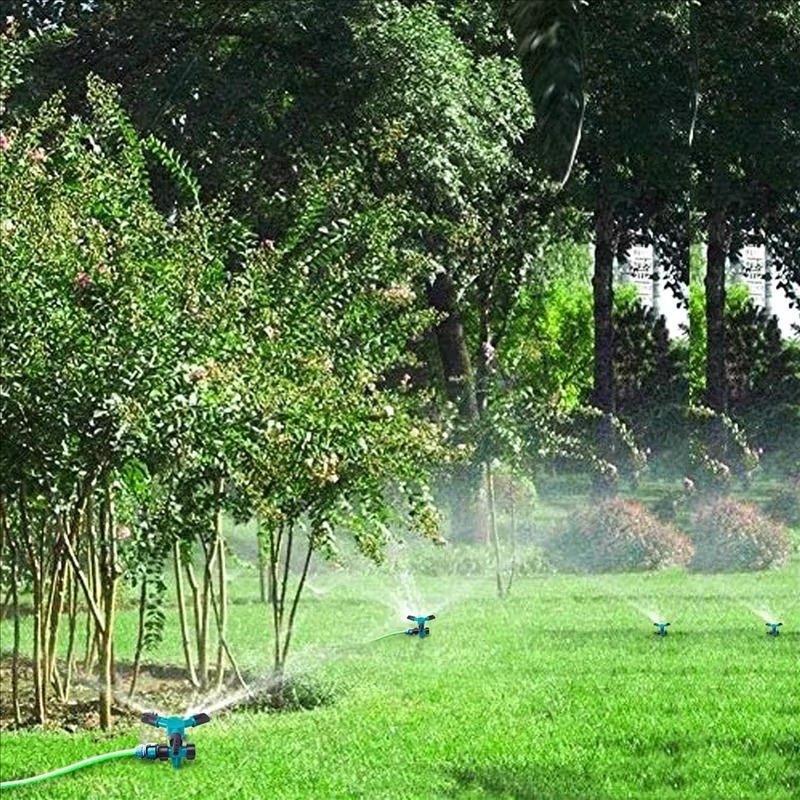Garden Sprinkler Set 360 Degree Rotation Adjustable Nozzles Quick-Connect