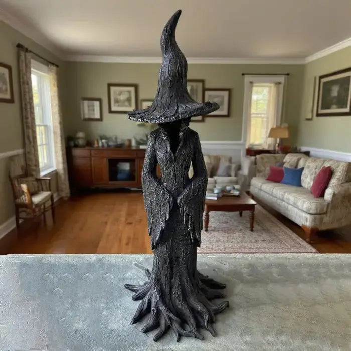 Garden Statue Witch Hand-Painted Weatherproof Resin