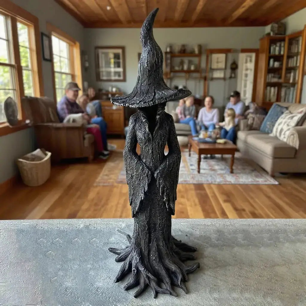Garden Statue Witch Hand-Painted Weatherproof Resin