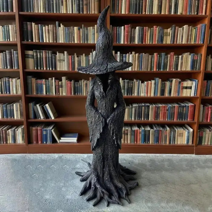 Garden Statue Witch Hand-Painted Weatherproof Resin