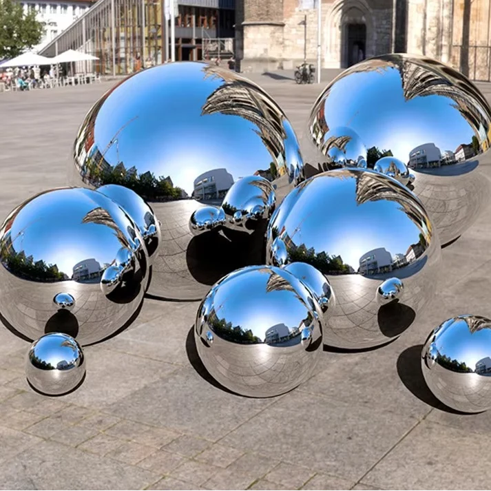 Garden Viewing Sphere Polished Mirror Stainless Steel Weather-Resistant