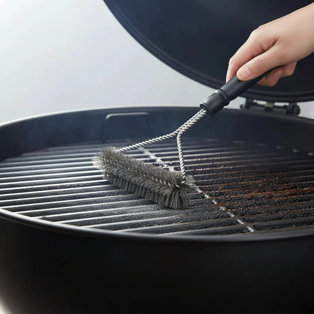 Grill Brush Stainless Steel Bristles & Ergonomic Handle