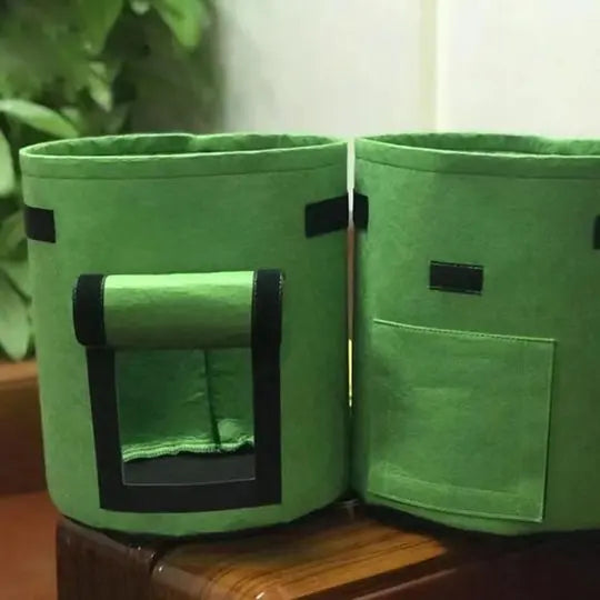 Grow Bag Planter Breathable Felt Side Harvest Flap Reinforced Handles