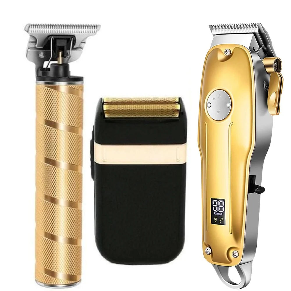 Hair Clipper Set Cordless USB Rechargeable Ceramic Blades