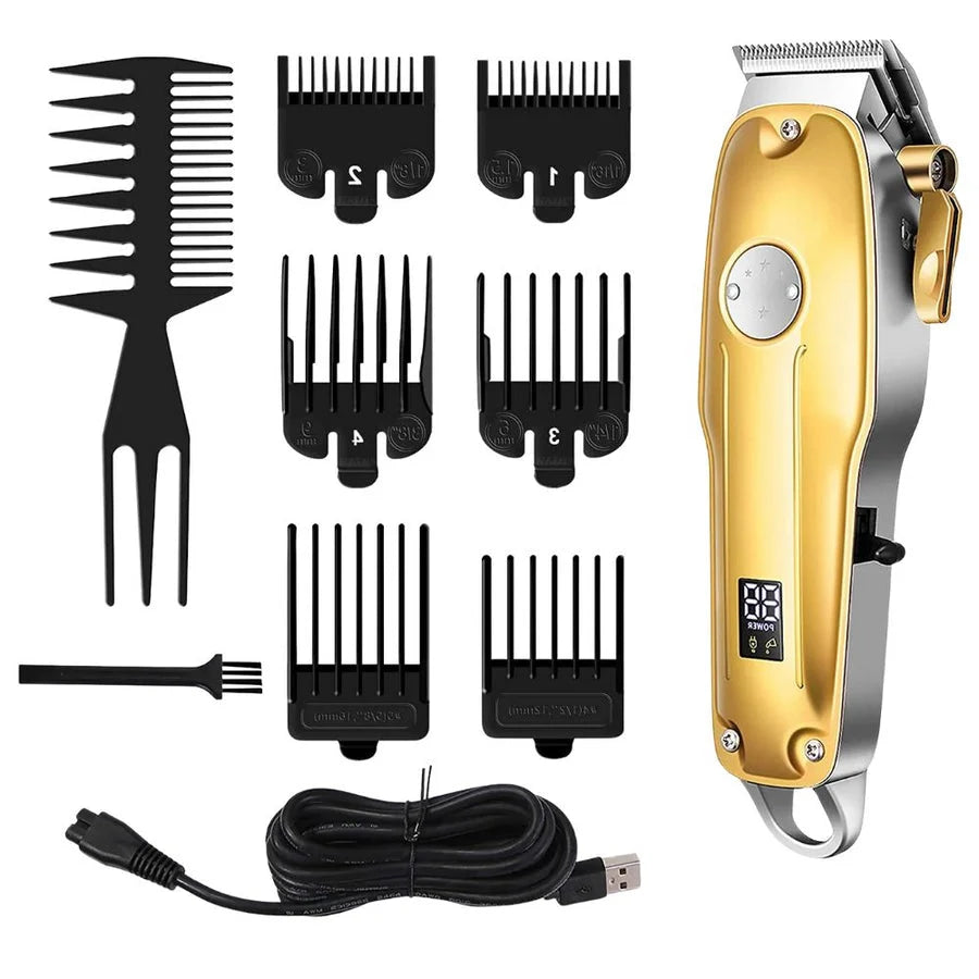 Hair Clipper Set Cordless USB Rechargeable Ceramic Blades