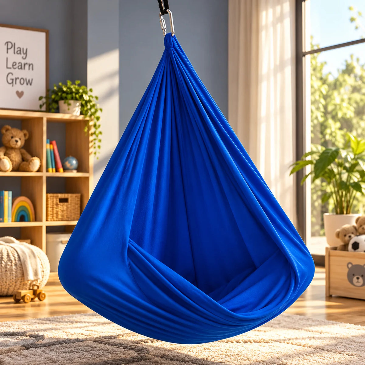 Hammock Swing Indoor Outdoor Cocoon Fabric 440 lb Capacity