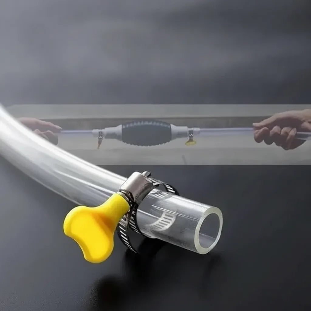 Hand Siphon Pump Bulb-Activated Large-Diameter Hose