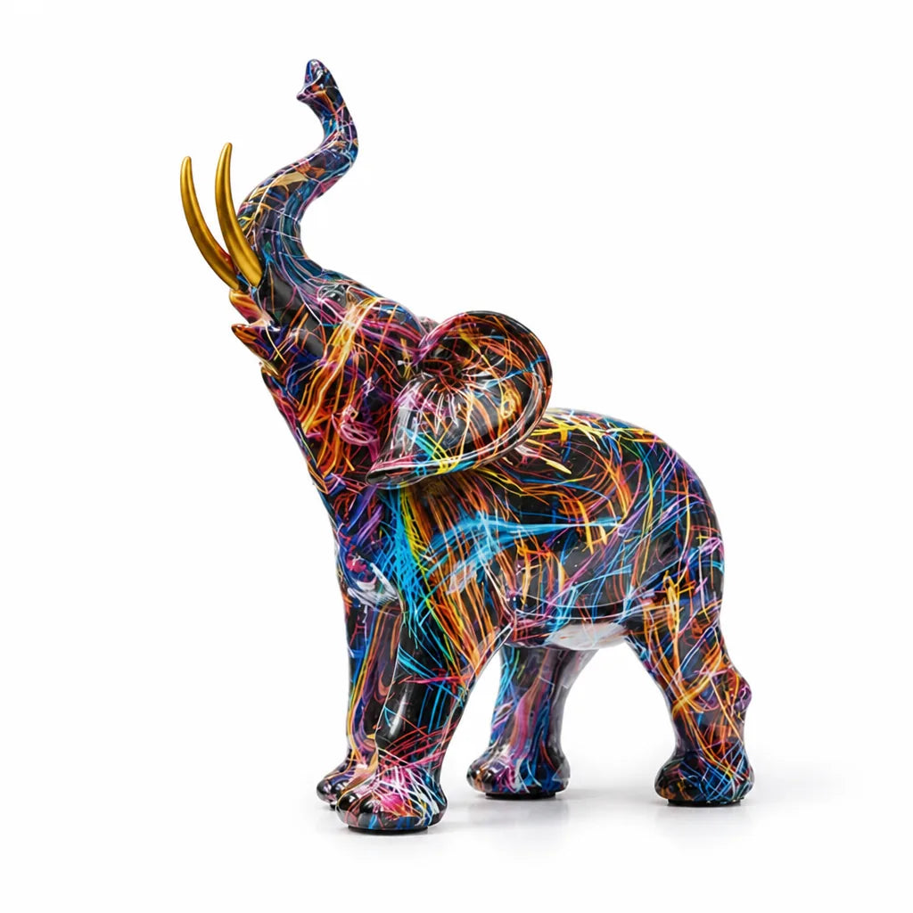 Handcrafted Abstract Elephant Figurine