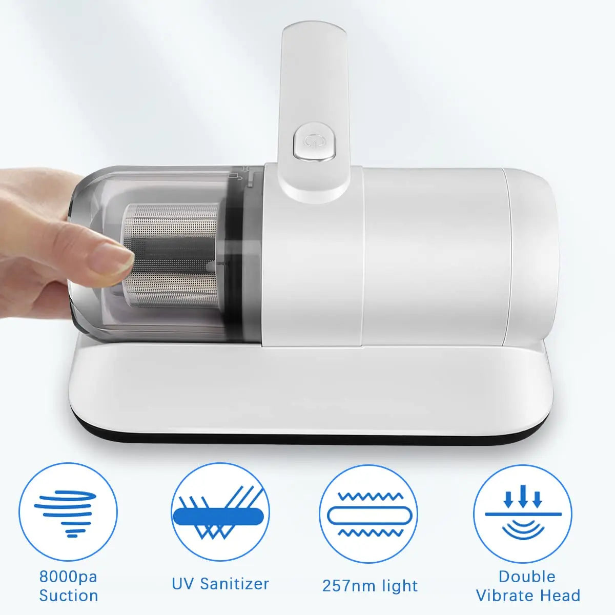Handheld Fabric Vacuum Cordless HEPA Mite Removal