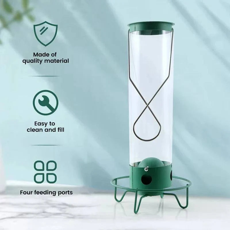 Hanging Bird Feeder Squirrel-Proof Polycarbonate & Metal 5 lb