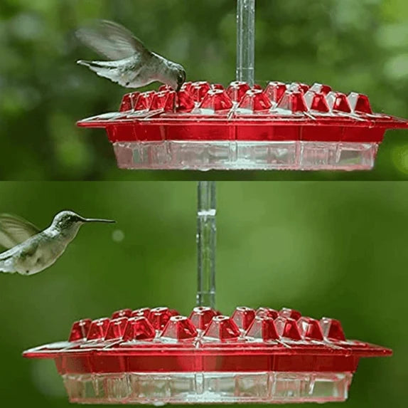 Hanging Hummingbird Feeder Bee-Resistant 30 Feeding Ports Dishwasher-Safe