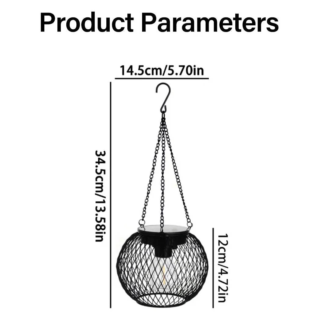 Hanging Lantern Solar Automatic Light Sensor 14-Hour Runtime