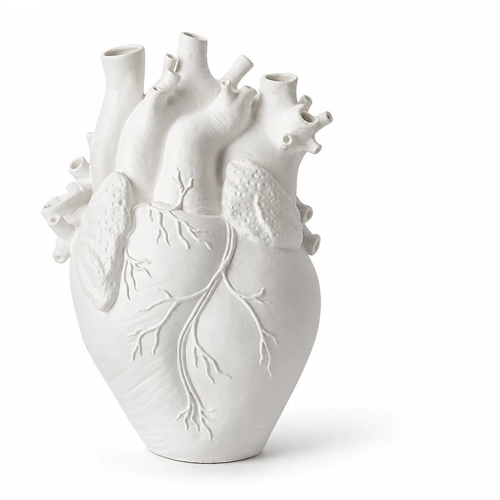 Heart-Shaped Resin Vase