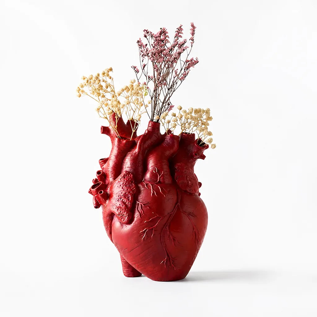 Heart-Shaped Resin Vase
