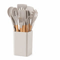 Heat-Resistant, Scratch-Resistant Silicone-Tipped Kitchen Utensil Set with Holder