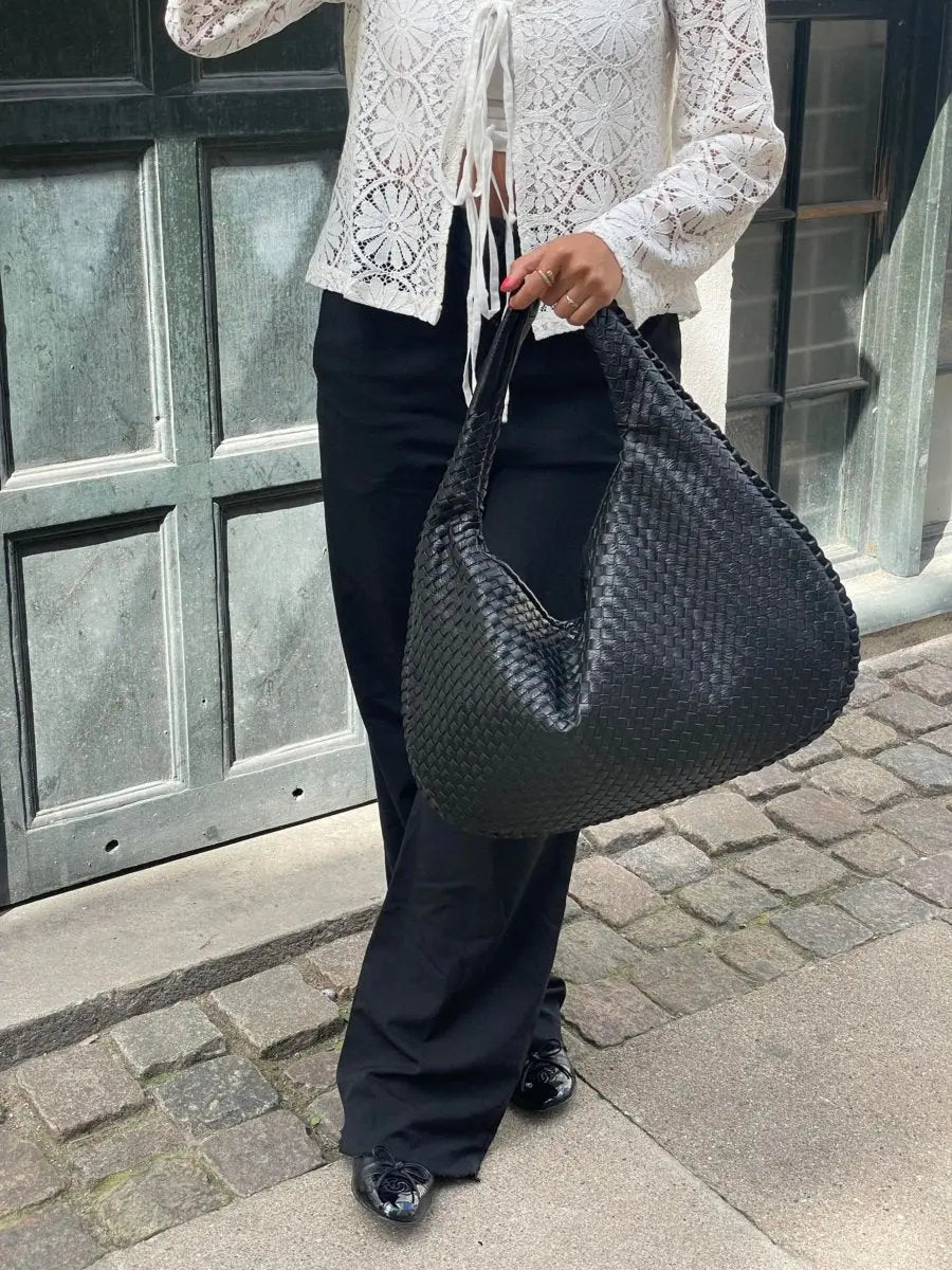 Hobo Bag Hand Braided Leather Padded Strap