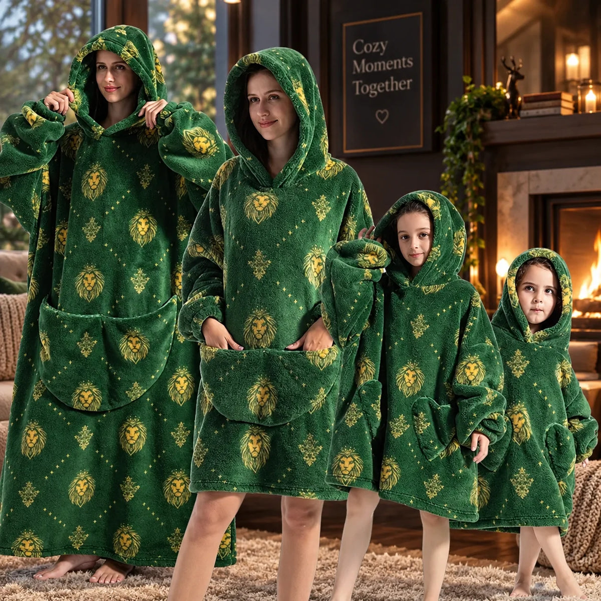 Hoodie Blanket Oversized Wearable Fleece & Flannel Machine Washable