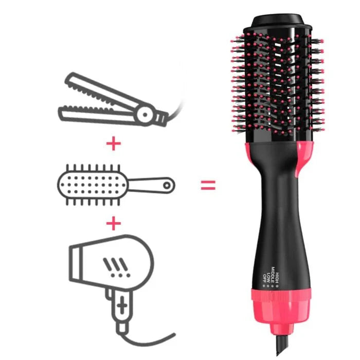 Hot Air Brush Ceramic Oval Barrel 4 Heat Settings