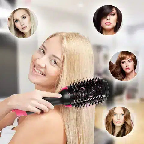 Hot Air Brush Ceramic Oval Barrel 4 Heat Settings