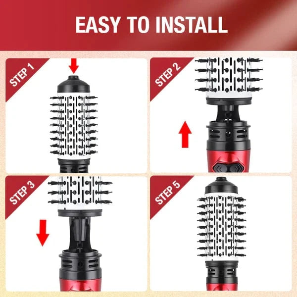 Hot Air Brush Dual Rotating Heads Ionic Technology