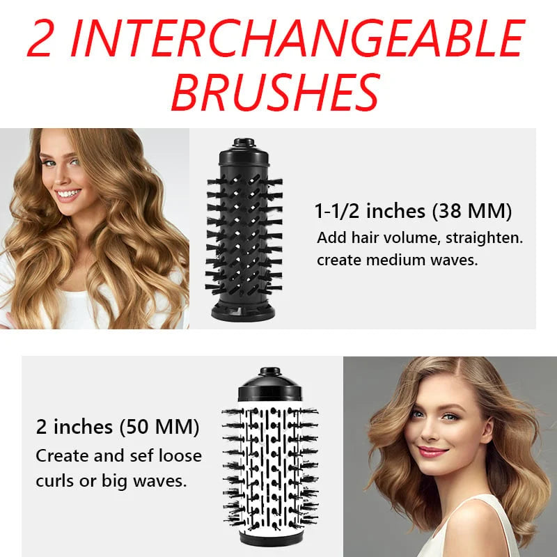 Hot Air Brush Dual Rotating Heads Ionic Technology