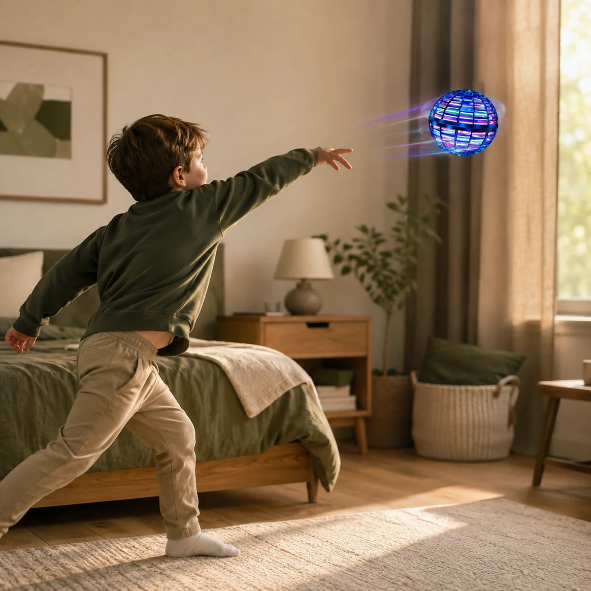 Hover Ball Toy Motorized LED Impact-Resistant