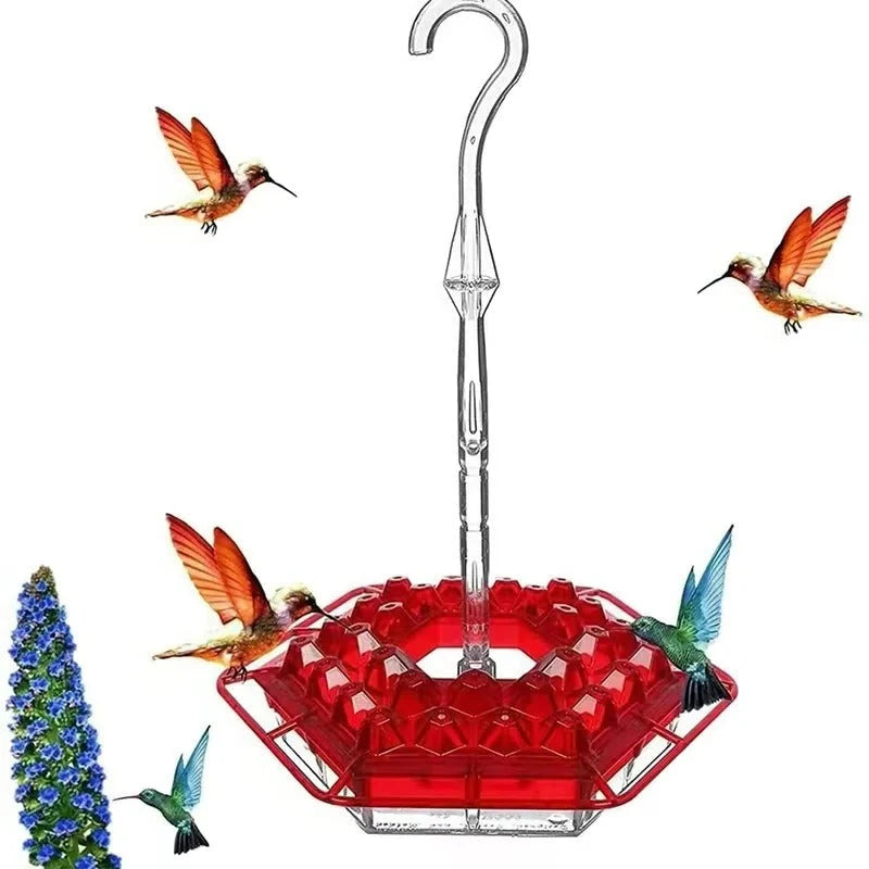 Hummingbird Feeder Built-In Ant Moat Leak-Proof 30 Feeding Ports