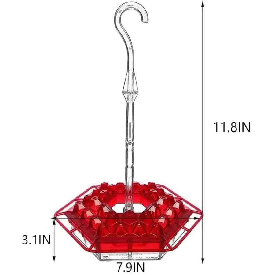 Hummingbird Feeder Built-In Ant Moat Leak-Proof 30 Feeding Ports