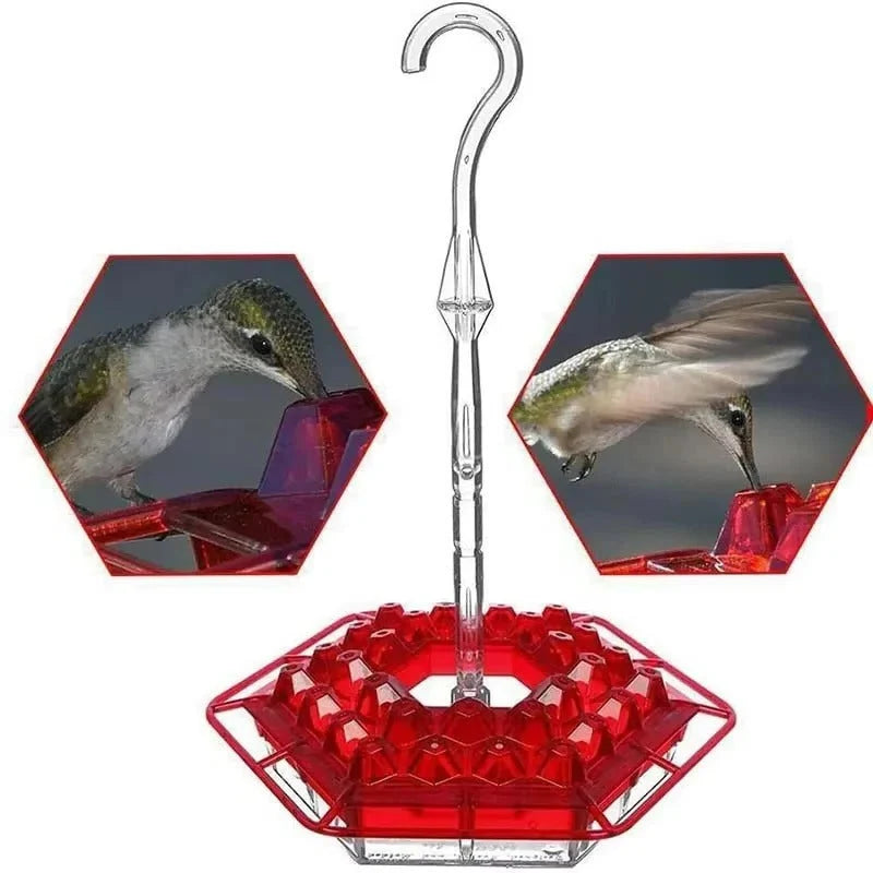 Hummingbird Feeder Built-In Ant Moat Leak-Proof 30 Feeding Ports