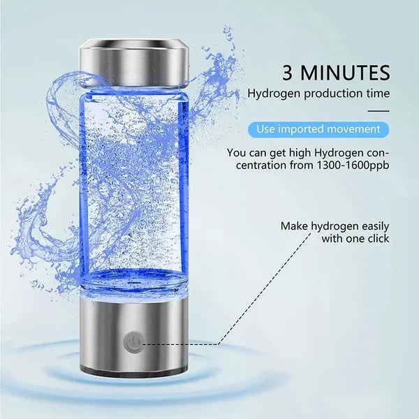 Hydrogen Water Bottle USB Rechargeable One-Touch